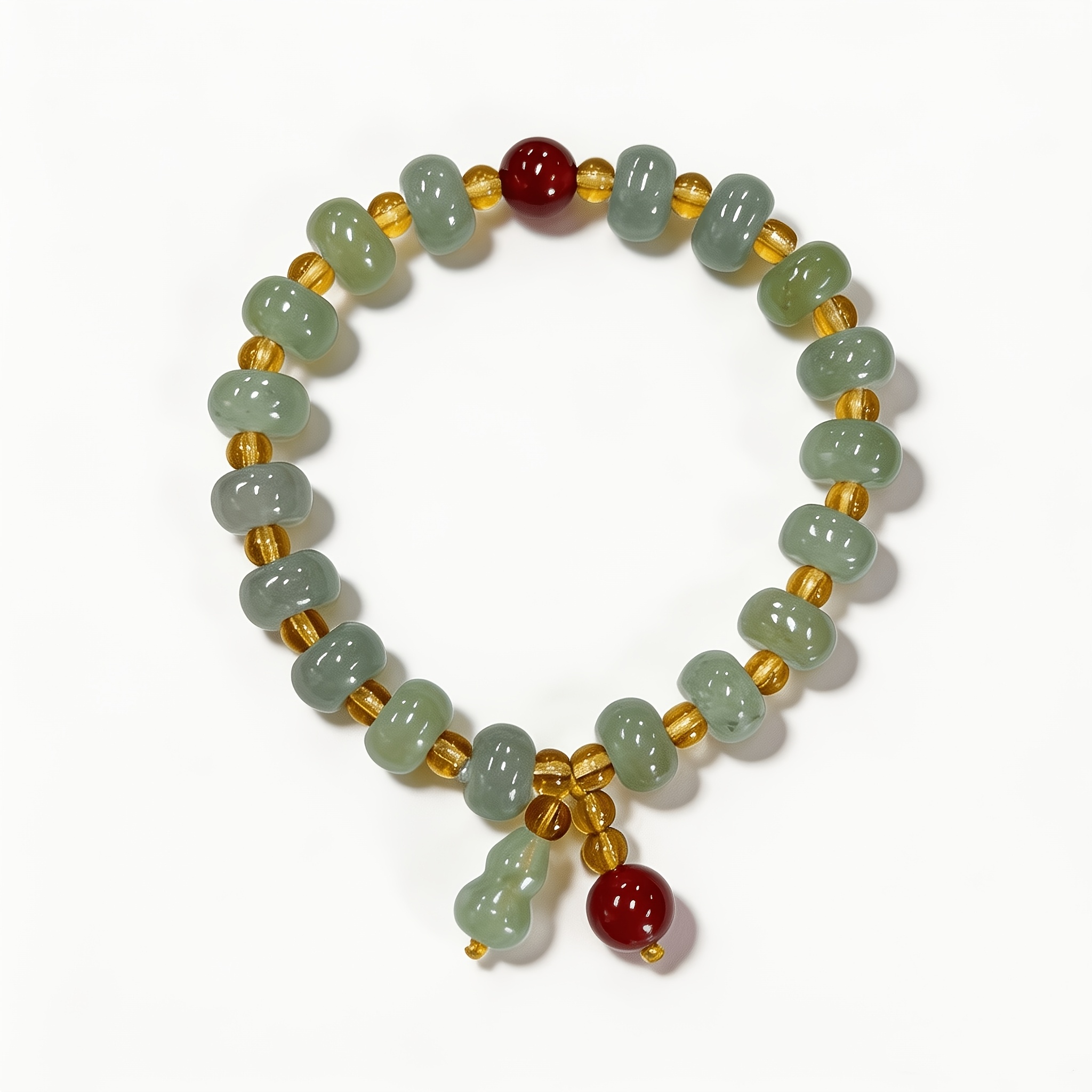 Natural Stone Abacus Bead Bracelet, Unisex Gift